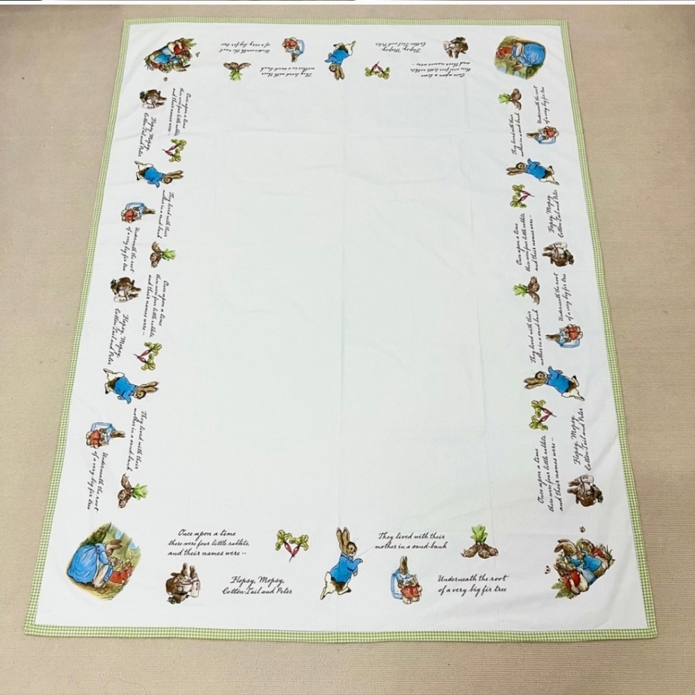 NEW Beatrix Potter Garden tablecloth Cotton Peter Rabbit handmade
